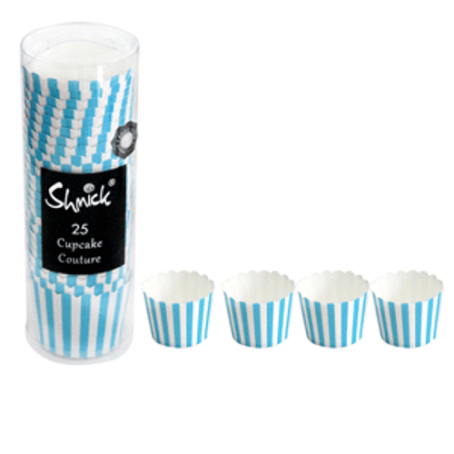 25 PK BLUE STRIPE BAKING CUPS