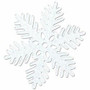 White Snowflake Glittered Cut Out Pk 4