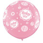 Large Baby Girl Dots Balloon 90cm Latex