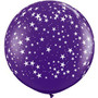 Large Small Stars Quartz Purple Balloon 90cm Latex