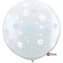 Large Winter Snowflakes Balloon 90cm Latex