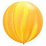 Large Superagate Yellow Orange Rainbow Balloon 90cm Latex