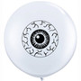 12cm Eyeballs White Latex Balloons Pack of 100