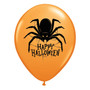 Happy Halloween Spider Web Orange  Black Late Balloons