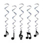 Hanging Decoration Whirls Music Notes