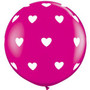 Large Hearts Wild Berry Balloon 90cm Latex