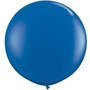 Large Sapphire Blue 90cm Latex Balloon Inflated On Weight