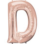 Rose Gold Letter D Megaloon Balloon