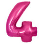 Hot Pink Number 4 Megaloon Balloon