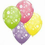 Daisies and  Dots Around Spring Assorted Latex Balloon Pack of 50