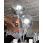 Silver Orbz Balloon Bunch