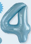 LightBlue Megaloon 4 Foil 86cm Shape Each