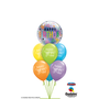 Colorful birthday balloon bouquet