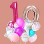 Blushing party balloon bouquet