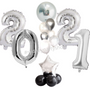 Silver New year's party balloon bundle