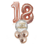 Simple Rose gold birthday balloon bouquet