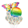 Personalized butterfly confetti balloon bouquet