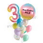 Personalized Pastel rainbow balloon bouquet 