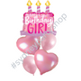 Birthday Girl Cake balloon bouquet