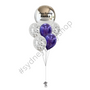 Personalised Deep Blue and Silver balloon bouquet
