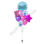 Personalised Pink and Blue Sparkling balloon bouquet