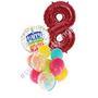 Rainbow Birthday balloons with number