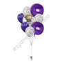 Personalized Purple and Silver Balloon bouquet