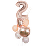 Rose Gold Mix Balloon bouquet with number