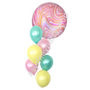 Marble and pastel balloon bouquet