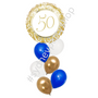 50th Golden balloon bouquet