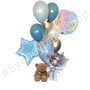 Beautiful Birthday Balloons with Dried Flowers and Teddy 
