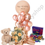 Personalised Peach Balloon gift package
