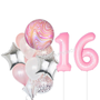 Pink Marble Orb Balloon Bouquet