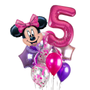 Licensed Minnie with Number Balloon Bouquet