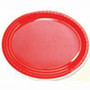 Plate Oval Heavy Duty Red Pack of 25