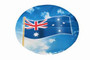 AUSTRALIAN FLAG PAPER DINNER PLATE 9 inch PACK 8