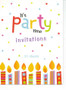 PARTY INVITES CANDLES 20 SHEETS