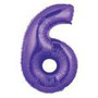 Purple Number 6 Megaloon Balloon