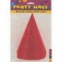 Hats Party Cone - Red . - Pack of 8