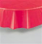 PLASTIC TABLECOVER ROUND 213cm RED