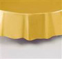 PLASTIC TABLECOVER ROUND 213cm GOLD