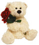 BEAR ROMEO WITH ROSE WHITE 25 CM