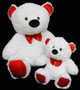 BEAR JELLY - WHITE W/VAL TRIM 23CM