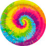 Plates Tye-Dye (18cm) - Pack of 8