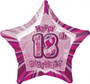 20" Pink Star 18th Birthday Balloon