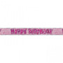 Pink Glitz Happy Birthday 12ft Foil Prism Banner