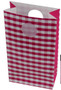 Party Bag Pink Check 6pk