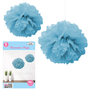 Decorative Puffs 40 cm Cyan Pack 2