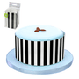 Cake Wrapper Black Stripe 100 cm