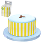 Cake Wrapper Yellow Stripe 100 cm